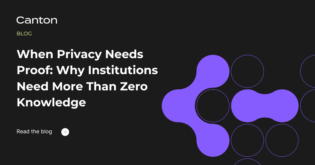 When Privacy Needs Proof: Why Institutions Need More Than Zero Knowledge